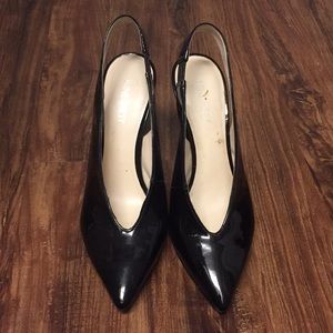 Nine West black patent heels